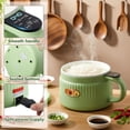 thumbnail image 3 of 2-Piece Electric Ramen Cooker Set 1.6L Non-Stick Ceramic Pot with Boil Dry Protection for Rice Soup Stew and Noodles, 3 of 6