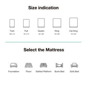 Novilla Snowfall 12 inch Queen size Mattress in a Box, Hybrid Medium Support Mattresses, Pocket Spring and CertiPUR-US, Pressure Relief & Motion Isolation