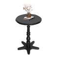 thumbnail image 2 of GZXS Black Round End Table, Vintage Small Nightstand for Sofa, Bedside or Plant Stand, 15.75"Dia x 21.65"H, 2 of 7