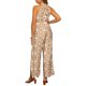 thumbnail image 3 of INSPIRAR CHIC Mono sin mangas casual para mujer con patrón bohemio, cuello halter atado, playa, abertura, pantalones de pierna ancha XS caqui, 3 of 6