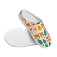 thumbnail image 3 of Daiia Small Animals with Knit Hat Pattern Print Women’s Fuzzy Slippers Memory Foam Lightweight House Shoes Cozy Loafer Flannel House Shoes-39/40, 3 of 7