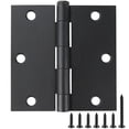 thumbnail image 1 of 12 Pack Square Door Hinges Black Matte 3.5 inch x 3.5" Matte Black Interior Door Hinge TDCHINGES, 1 of 6