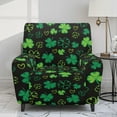 thumbnail image 2 of Renewold Recliner Slipcover Anti-Slip Extra Large Recliner Cover 4 Pieces Universal Lazy Boy Recliner Chair Cover with Side Pocket for St. Patrick's Day Decor, Green Shamrock Heart, 2 of 8