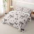 thumbnail image 3 of Manfei Cheetah Print Bow Twin Quilt Set For Girl,Chic Leopard Pattern Twin Coverlet Set For Kids,2-Piece, 3 of 7