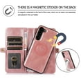 thumbnail image 4 of ELEHOLD Luxury Multi-Functional Wallet Case for Samsung Galaxy S23 with Card Slots Dual-Use Detachable Phone Case Magnetic Function Lanyard Shockproof Wallet Case,Rosegold, 4 of 7