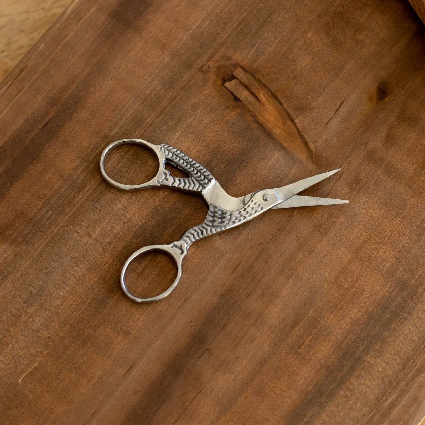 Universal Hobby 3.5 Inch Straight Sharp Tip Stainless Steel Tailors Stork Craft  Scissors - Gold