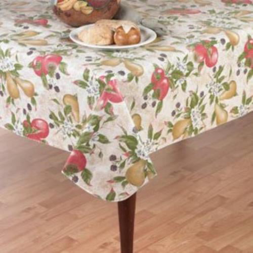 Everyday Fruits Flannel Back Vinyl Tablecloth 60