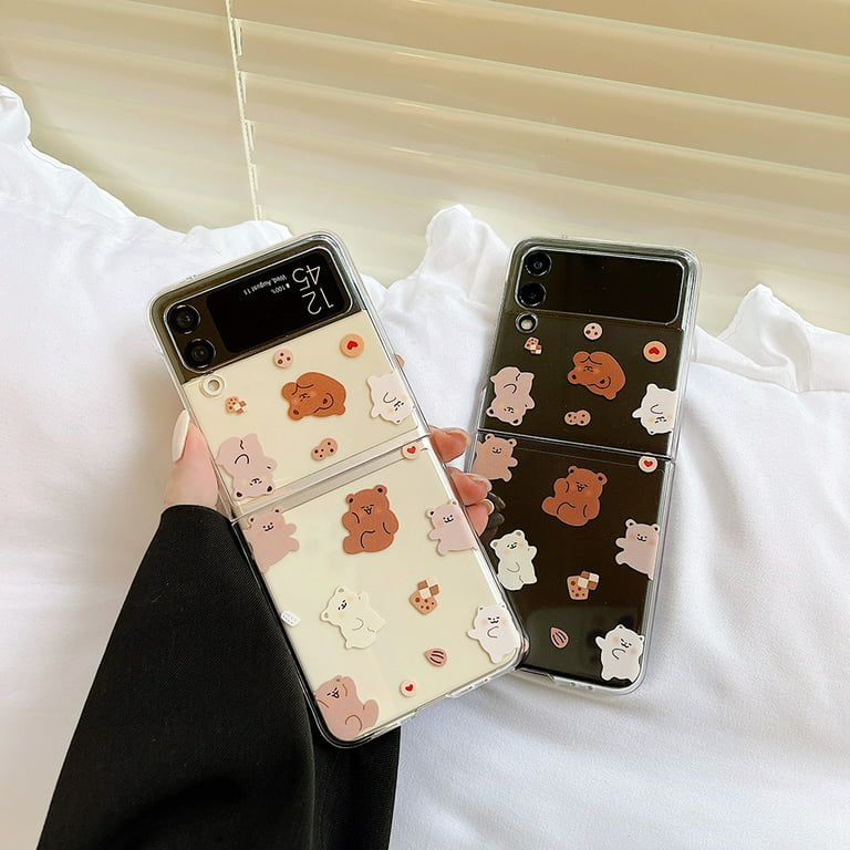 🇰🇷[Korean Z Flip 3 Clear Case] Cute Design Collection Samsung