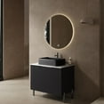 thumbnail image 6 of 30" Bathroom Vanity with Sink, Small Bathroom Vanity with Durable Ceramic Basin and Sintered Stone Countertop and Soft Closing, Freestanding Bathroom Vanities, Black, 6 of 9