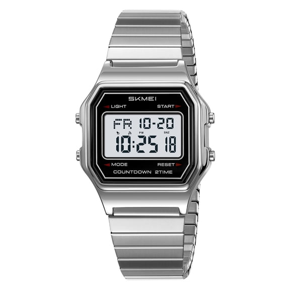 Leodye 1PCS Men Outdoor Sports Digital Watch Waterproof Luminous Watch for Hiking Camping Running and Swimming -1.68*1.39IN