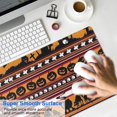thumbnail image 4 of Long Mouse Pads for Desk,Halloween Stripe Scene Pattern Desk Mats on Top Of Desks, Desk Mouse Pad Extra Large with 3mm Non-Slip Base and Stitched Edge for Gaming,Office,Work,Home 31.5x11.8in, 4 of 5