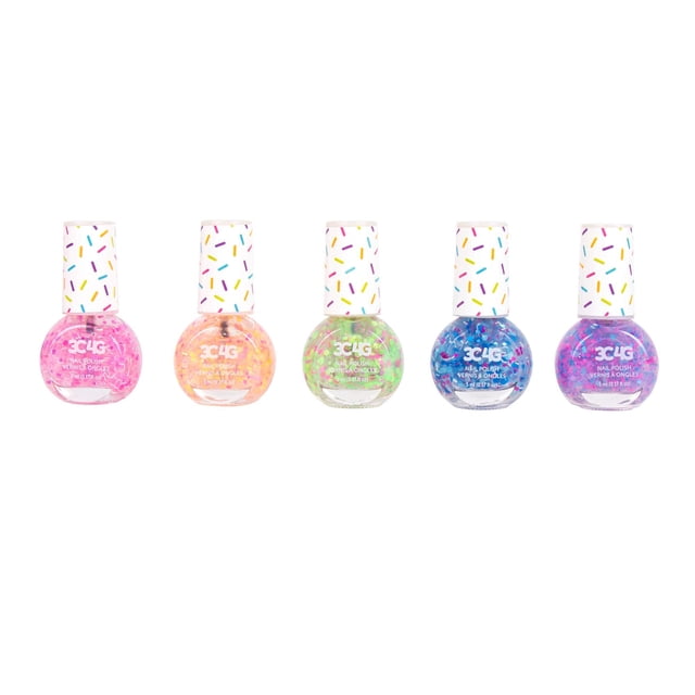 Set de esmaltes de uñas 3C4G Confeti para niñas y adolescentes mayores de 8 años