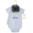 thumbnail image 2 of Hudson Baby Infant Boy Cotton Bodysuit, Shorts and Shoe 3pc Set, Rawr-Some Dino, 12-18 Months, 2 of 5