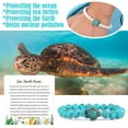thumbnail image 3 of Wmool Energy Natural Stone Turquoise Turtle Bead Bracelet Jewelry Gift Adjustable, 3 of 9