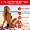 thumbnail image 5 of Astaxanthin Supplements 24mg 150 Softgels | 16 in 1 Astaxanthin Antioxidant Supplement w/ Lutein Zeaxanthin Blackcurrant Extract Supports Eye Skin Joint Brain Heart Immune Support, 5 of 8