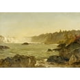 thumbnail image 2 of Kensett, John Frederick 14x11 White Modern Wood Framed Museum Art Print Titled - View of Niagara Falls, 2 of 4
