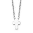 thumbnail image 1 of Diamond2Deal Collier Croix Poli avec Rallonge en Argent Sterling 925 Rhodié pour Femmes 15 Pouces, 1 of 4