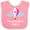 Pink and White, variant on Inktastic The Adventure Begins Hot Air Balloon Girls Girls Baby Bib