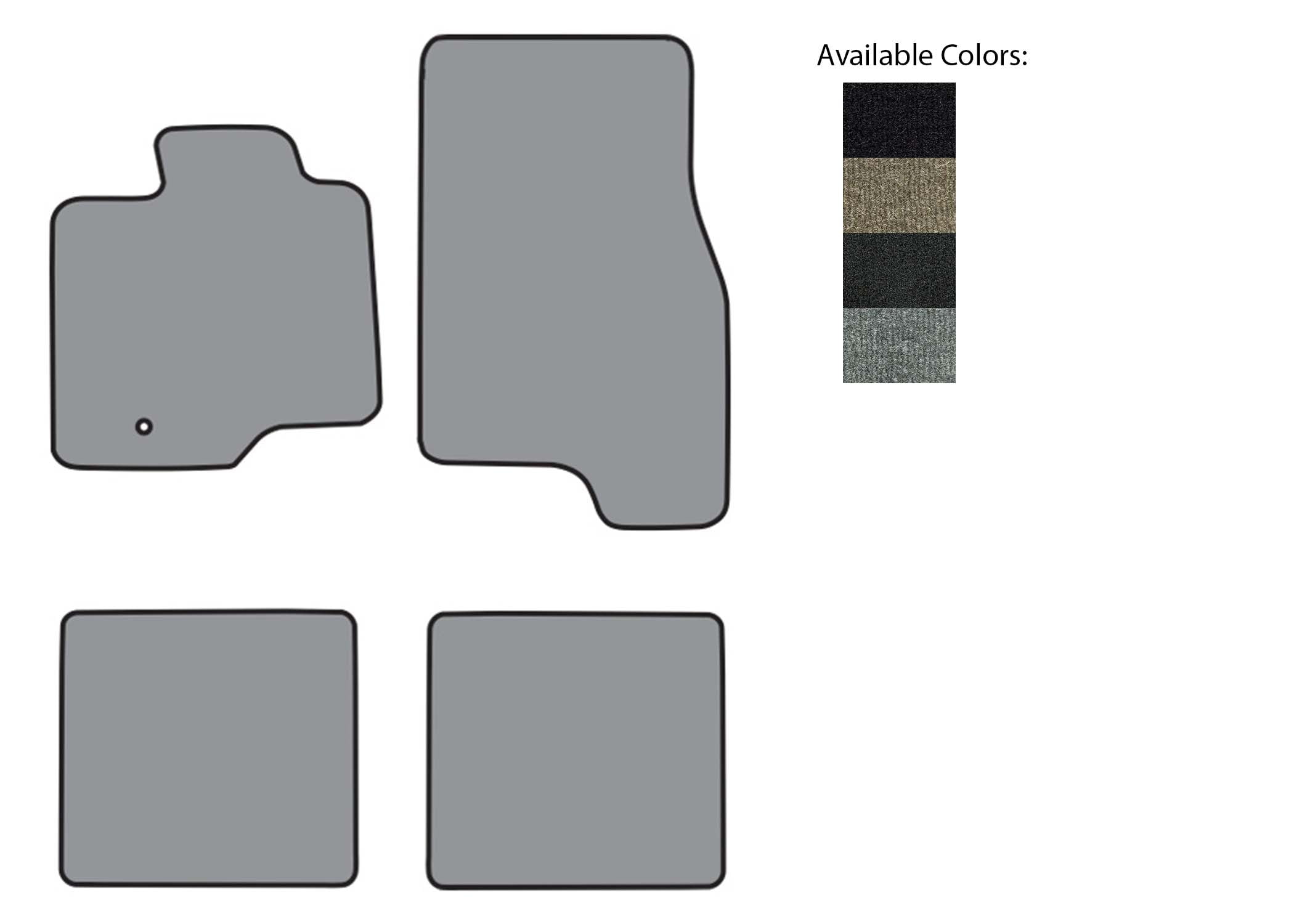 20032006 Ford Expedition Floor Mat 4pc (P618 P618R) 801 Black Cutpile