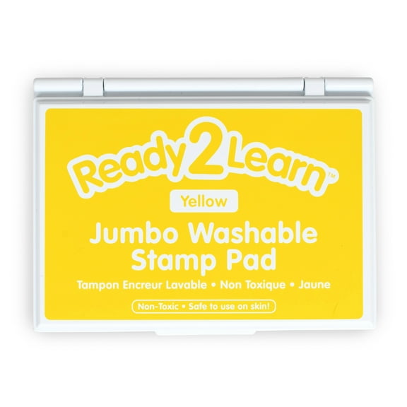 READY 2 LEARN Jumbo Washable Stamp Pad - Yellow - 6.2"L x 4.1"W