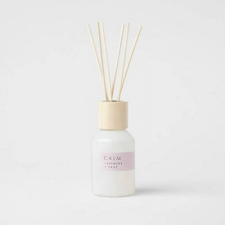 Project 62 73.9ml Glass Wellness Reed Oil Diffuser with Wooden Cap Calm  Candle 