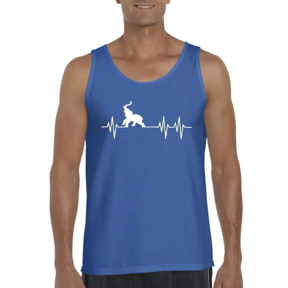 NIB - Men's Tank Top for Men - Elephant Heartbeat