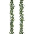 thumbnail image 2 of LShunze Artificial Eucalyptus Garland 2 pack Fake Eucalyptus Greenery Garland Faux Hanging Plants Artificial Vines, 70.87in/Strand for Wedding Backdrop Arch Wall Table Party Outdoor Festival Decor, 2 of 8