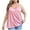Pink, variant on Karight Women's Plus Size Tank Tops with Built in Bra Adjustable Strap Camisole Summer Loose Cami Shirt