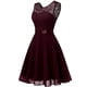 thumbnail image 2 of VISgogo Mujer Verano A-line Vestidos Color Sólido Recorte Cuello Redondo Túnica Cintura Sin Mangas Vestido VISgogo moda, 2 of 9