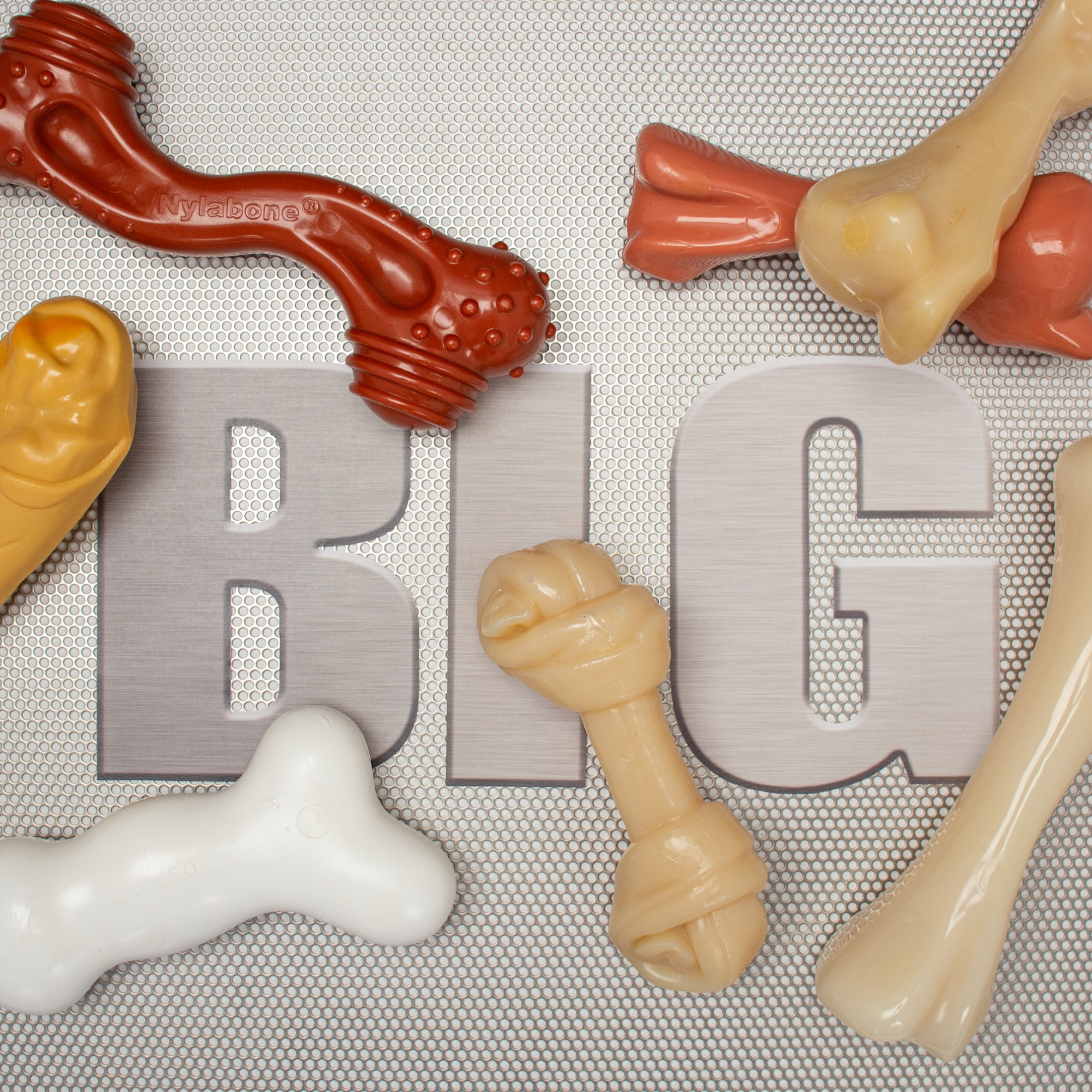 Nylabone Power Chew Butcher Bone Dog Toy, Dog Chew Toy, Bacon Flavor, XX-Large, 1 Count