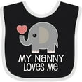 thumbnail image 3 of Inktastic My Nanny Loves Me Grandchild Boys or Girls Baby Bib, 3 of 4
