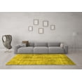 thumbnail image 3 of Ahgly Company Machine Washable Indoor Rectangle Abstract Yellow Modern Area Rugs, 5' x 8', 3 of 4