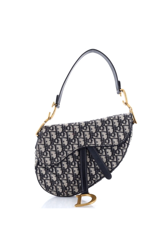 Pre-Owned Saddle Handbag Oblique Canvas Medium By Rebag