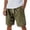 Army Green, variant on Chino Shorts Men Big and Tall Elastic Waist Drawstring Bermuda Shorts Spilt Draped Shorts Weekend Clothes