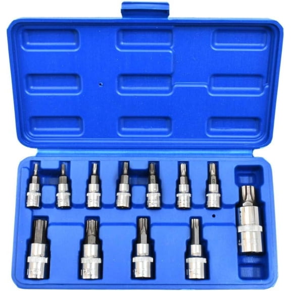 12PC 6pt Star Lobe Torx Star Plus Bit Socket Set