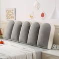 thumbnail image 4 of Eurhowing Plush Headboard Pillow, 59"×19.6"×7.8" Wedge Pillow Bed Gap Filler with Removable Cover, Cotton Filling Body Positioner Backrest Reading Pillow for Adult, Gray, 4 of 12