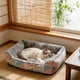 thumbnail image 1 of CaiYueKe Plush Dog Bed for Small Medium Large Dogs Cats, Orthopedic Soft Pet Bed with Removable Washable Cover, Non-Slip Base, Cushioned Support for Kennel Crate Sofa, Warm Cozy Comfort Pet Bed, 1 of 7