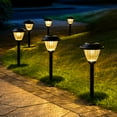 thumbnail image 2 of Solpex Solar Pathway Lights Outdoor, 6 Pack Solar Powered Garden Lights, Automatic Glass Metal Waterproof Solar Landscape Lights for Landscape, Lawn, Pathway, Walkway and Driveway(Warm White), 2 of 5