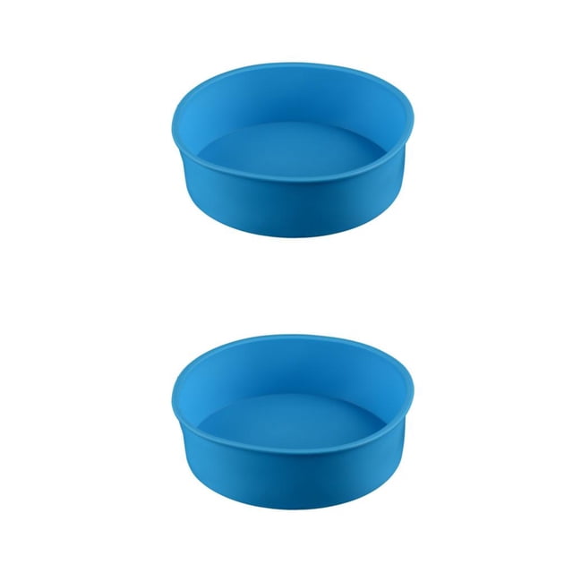 Guardoinrt 1/2/3 Mariage Fête Gâteau Restaurant Réutilisable Lavable Mousse Ronde Moule Cuisine Gadget Accessoires Bleu 6,5 Pouces 2PCS