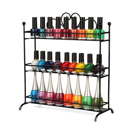 3 Tiers Nail Polish Rack Metal Nail Polish Organizer Shelf Rack