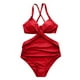 thumbnail image 4 of WILLBEST Traje de Baño Para Mujer, Traje de Baño de Cintura Alta Con Barriga, Monokini Cruzado Con Lazo En La Espalda, Traje de Baño de 1 Pieza, 4 of 4
