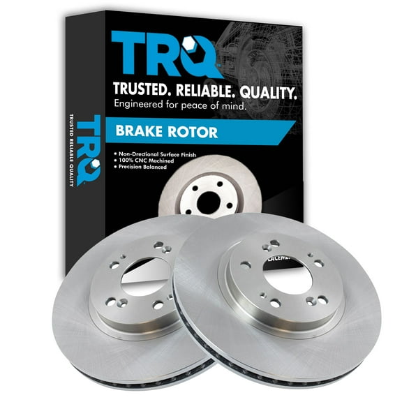 TRQ Front Brake Rotors Set Vented Fits Select 2004-2011 Mitsubishi Endeavor