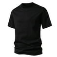 thumbnail image 3 of Bcfgryg Men's Short Sleeved T Shirt Double Layer Solona Half Neck Loose Short Sleeved T Shirt Bottom Shirt T-shirts for Men, 3 of 5