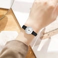 thumbnail image 5 of Men's Watch, Gaqring Quartz Business Casual Wristwatch, Openwork Alloy Case Leather Strap Lightweight Pin Buckle for Daily Work Dating, Black, 5 of 6