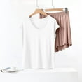 thumbnail image 6 of Paiwinds Women's Short Sleeve Shorts Pajama Set Solid Color Modal Cotton Blend Loose Fit Summer Sleepwear, Sizes M-XXL, 6 of 6