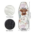 thumbnail image 5 of Renewold Highland Cow Floral Violet Car Seat Cover for Women Men, Non-slip Front Bench Protection Breathable Auto Accessories Universal Fit Most Vehicles, 5 of 7