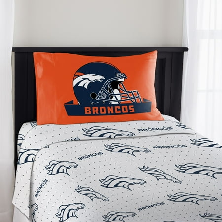 Nfl Denver Broncos Monument Twin Sheet Set Walmart Com