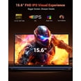 thumbnail image 5 of NIMO 15.6" IPS FHD-Gaming-Laptop, 8 Cores AMD Ryzen 7 8745HS 32GB DDR5 RAM 1TB SSD (up to 4.9GHz Beat R9 7940HS) Radeon 780M-Graphics, 100W Type-C Backlit Keyboard Fingerprint for Creators, 5 of 7