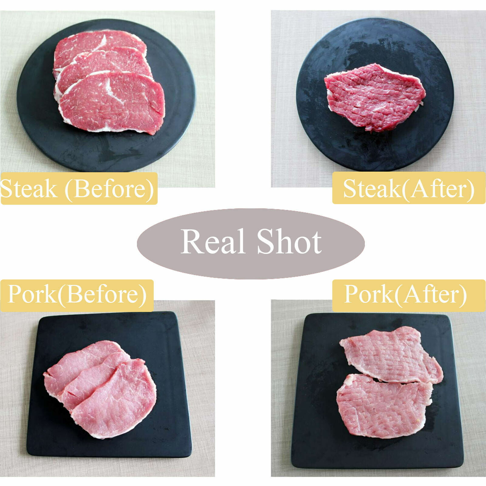 Uyoyous Commercial Meat Cuber, Heavy Duty Manual Meat Tenderizer, Kitchen  Pork Beef Steak Flatten Tool 