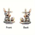 thumbnail image 4 of Binwennn Table Top Sculpture Daycare Ornament Easter Rabbit 2D Acrylic Decoration Spring Home Decoration For Festive, 4 of 8